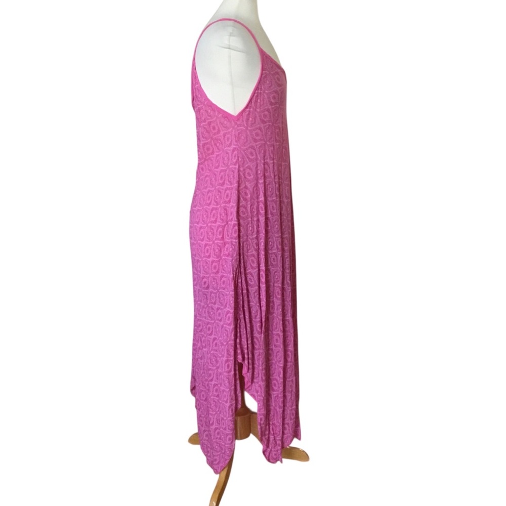 Boutique Pink Paisley Boho Cotton Maxi Dress - Picture 2 of 5